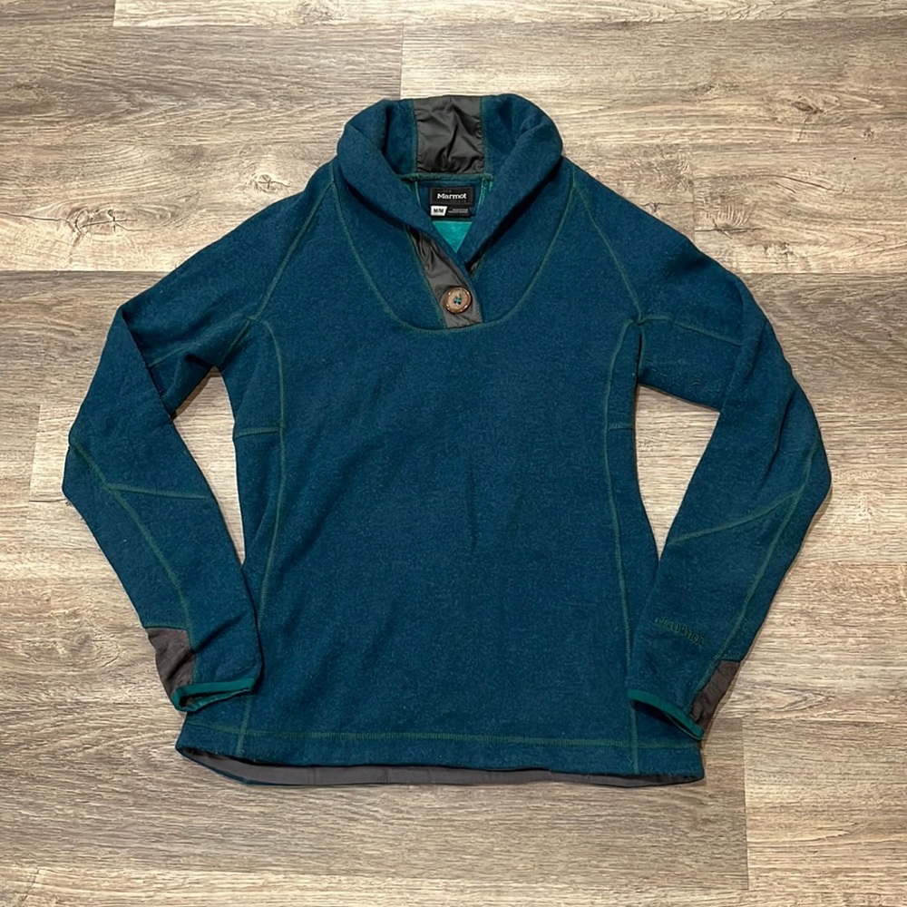 Marmot Grace Sweater Blue Size Medium Pullover Fleece